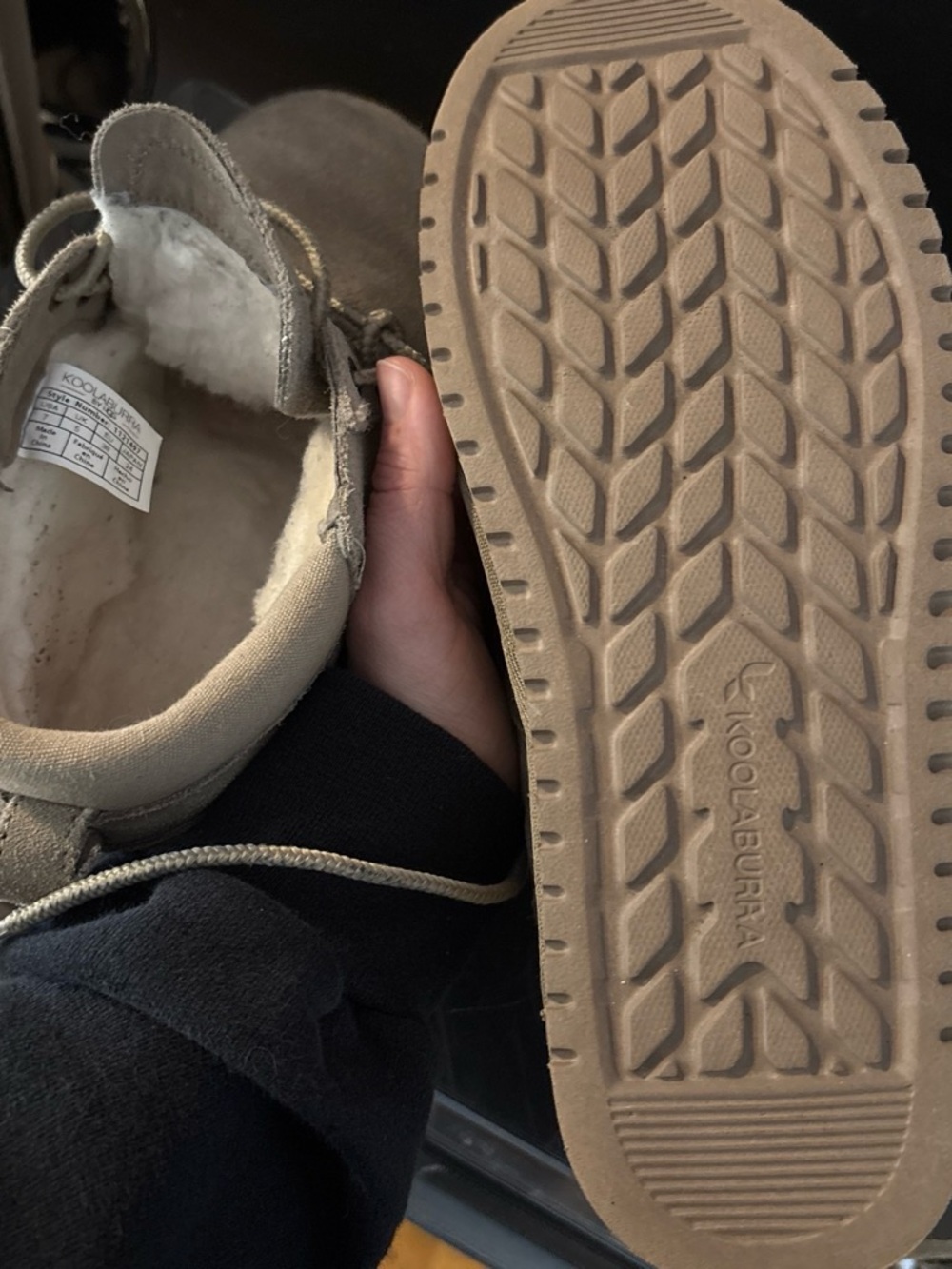 Koolaburra Suede Ankle Booties in Taupe - Picture 5 of 5